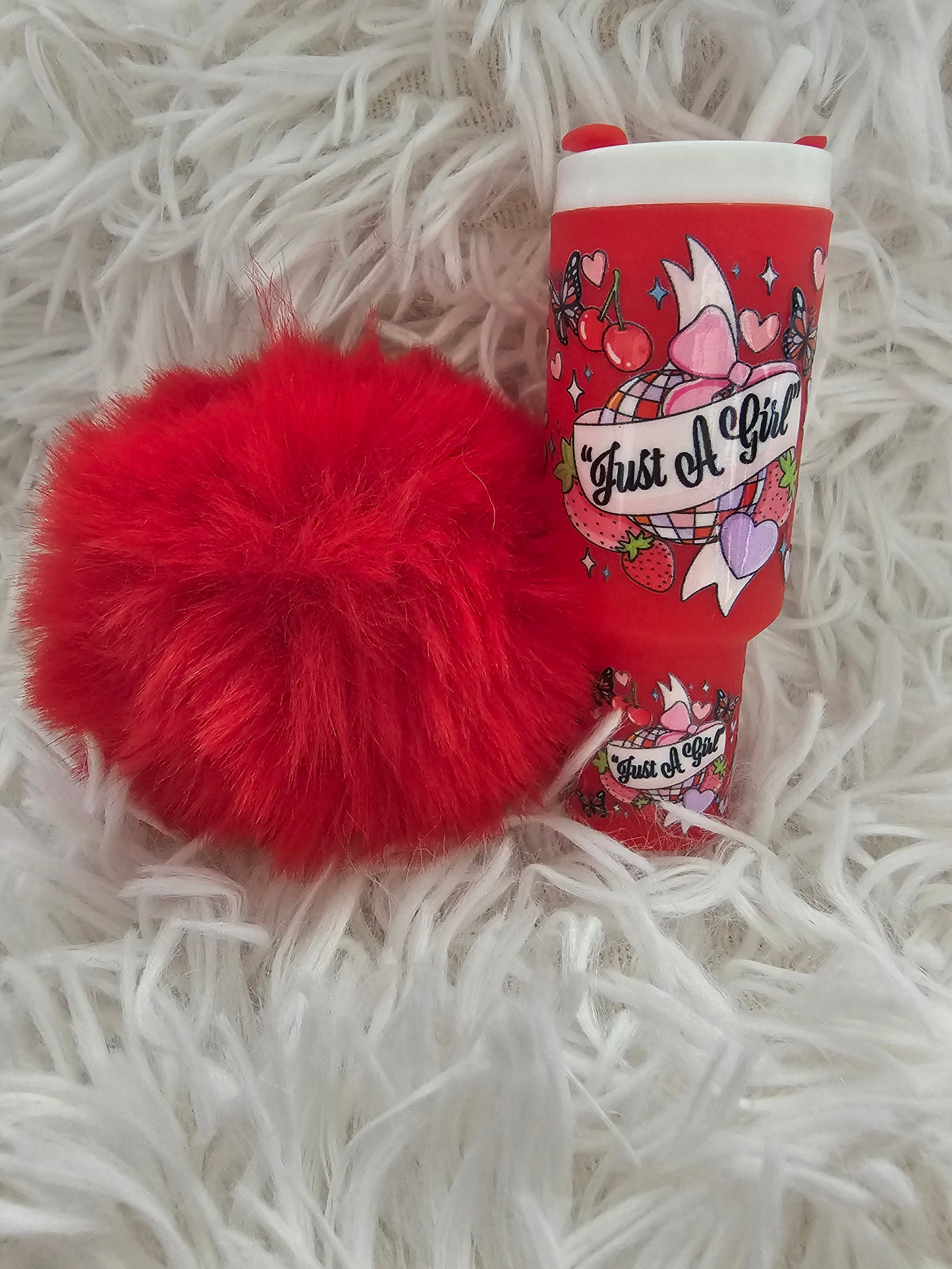 Just a girl mini tumbler keychain