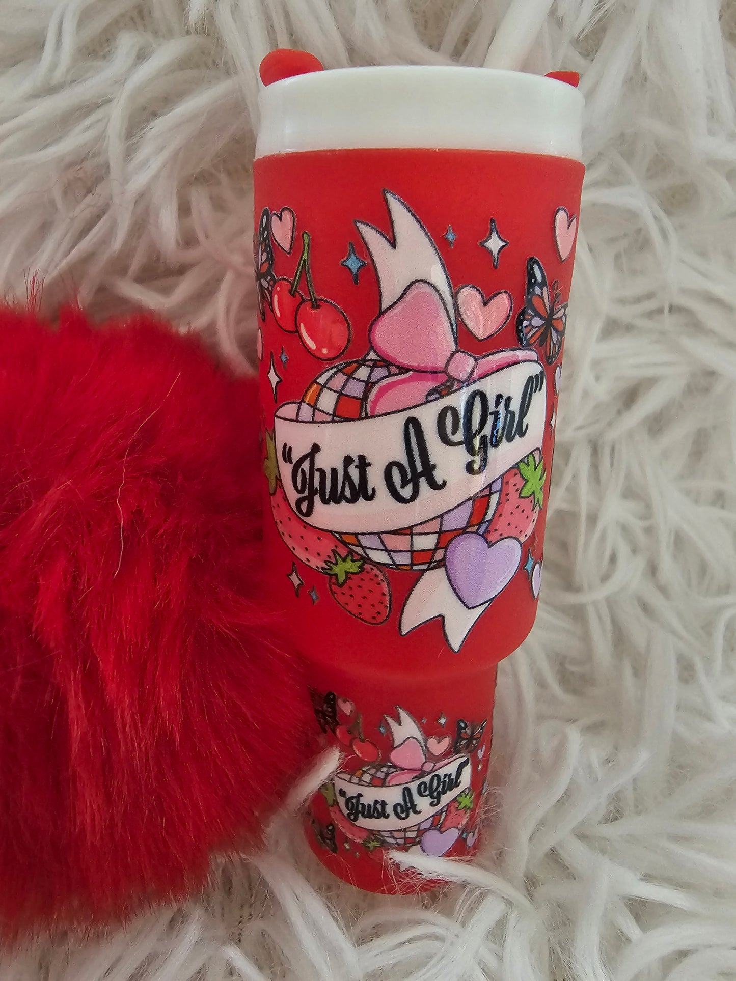 Just a girl mini tumbler keychain