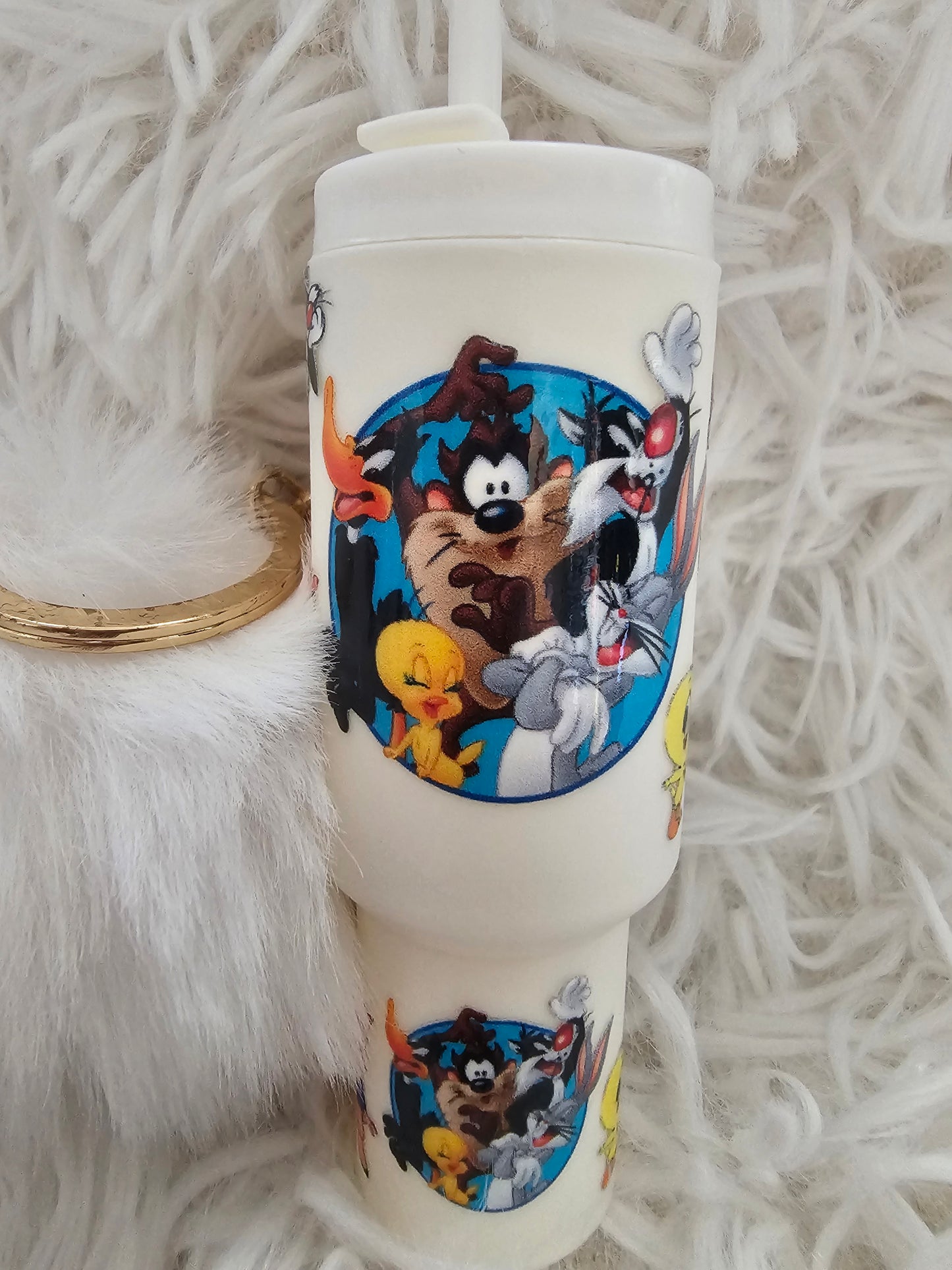 Looney Toons mini tumbler keychain