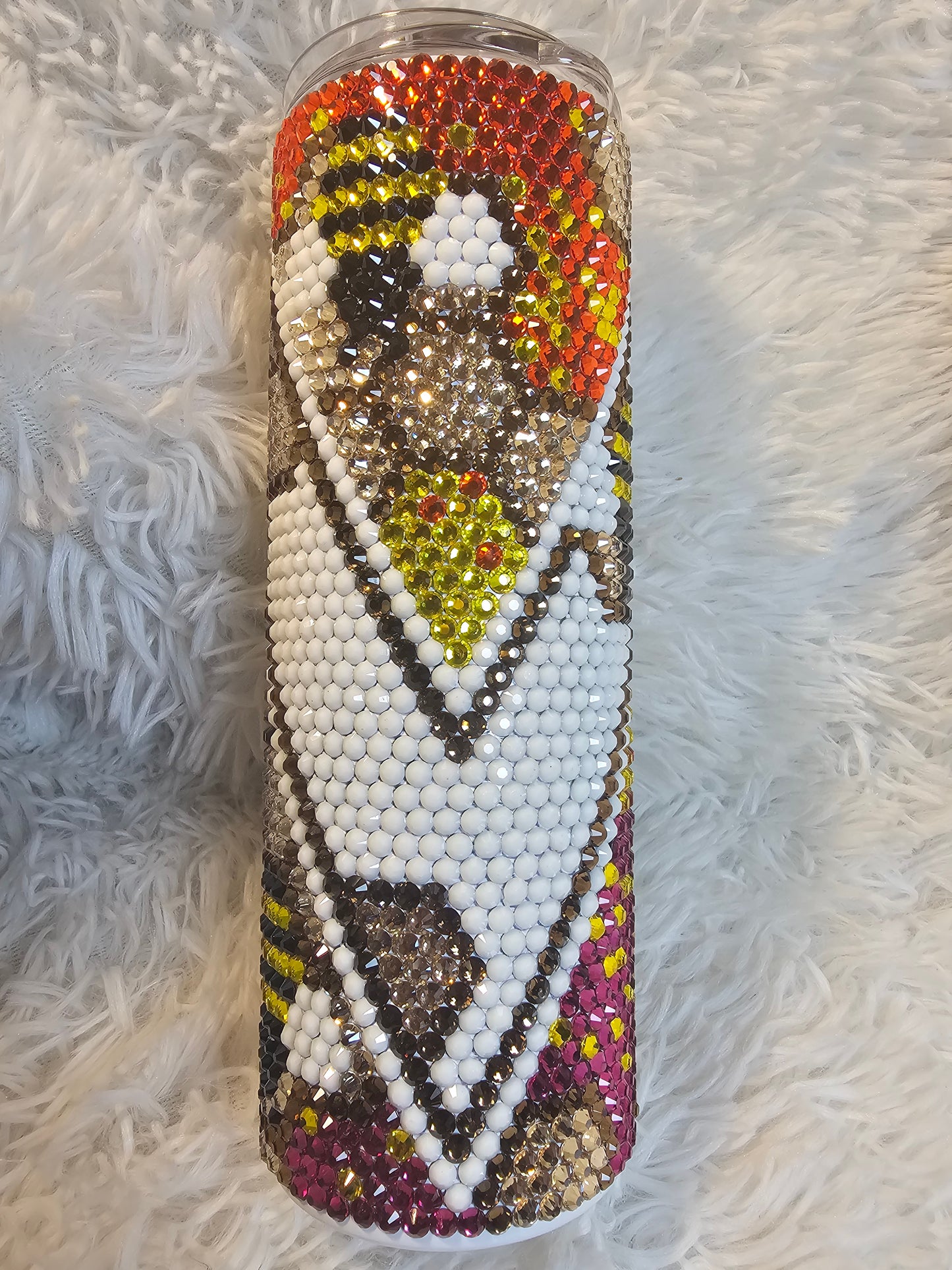 20 oz Beehive V split rhinestone tumbler