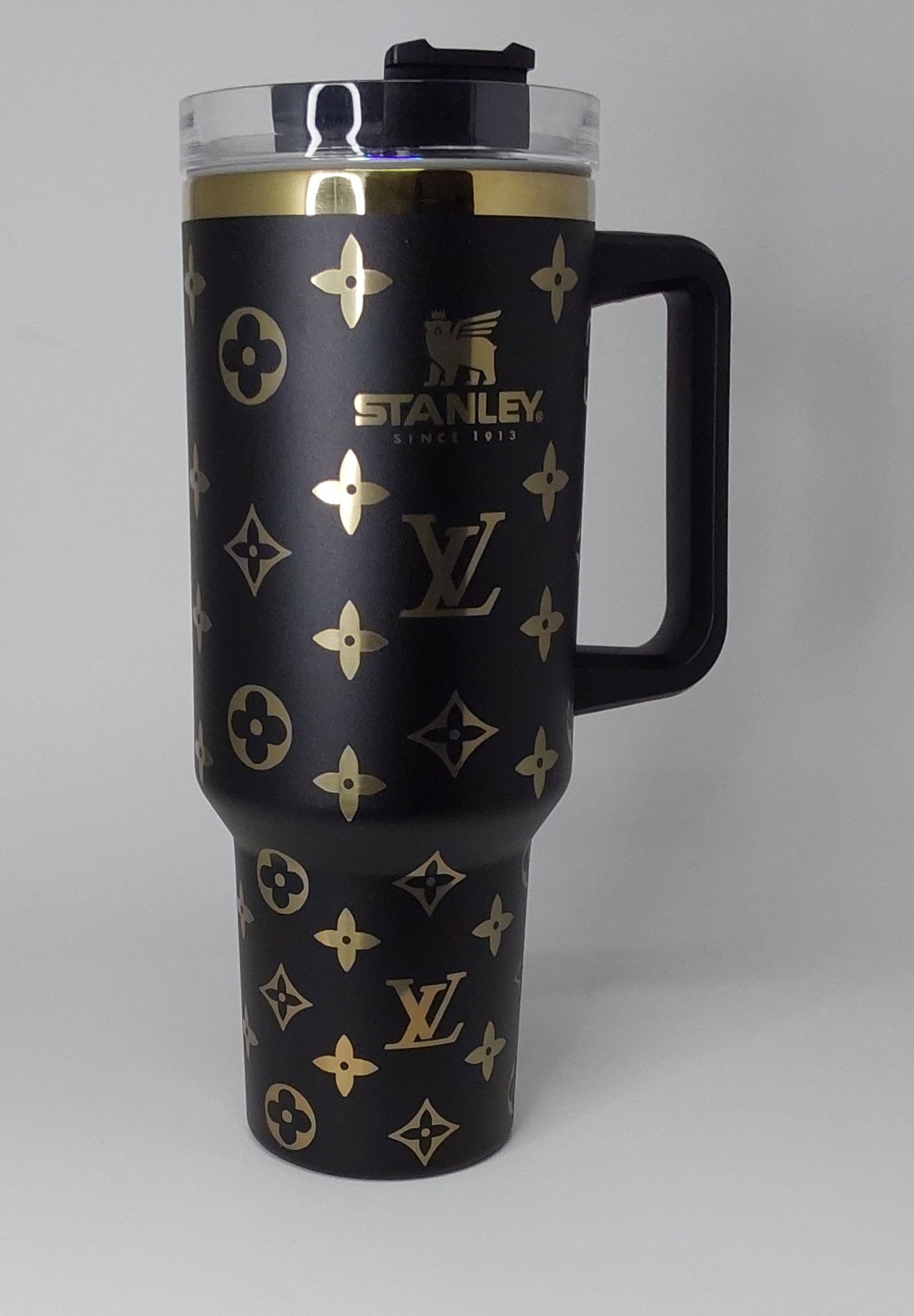 40oz black designer inspired tumbler