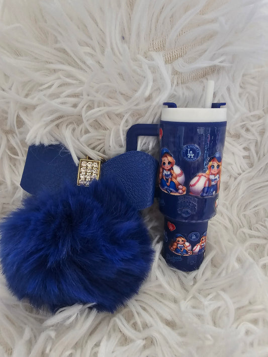 Dodgers mini tumbler keychain