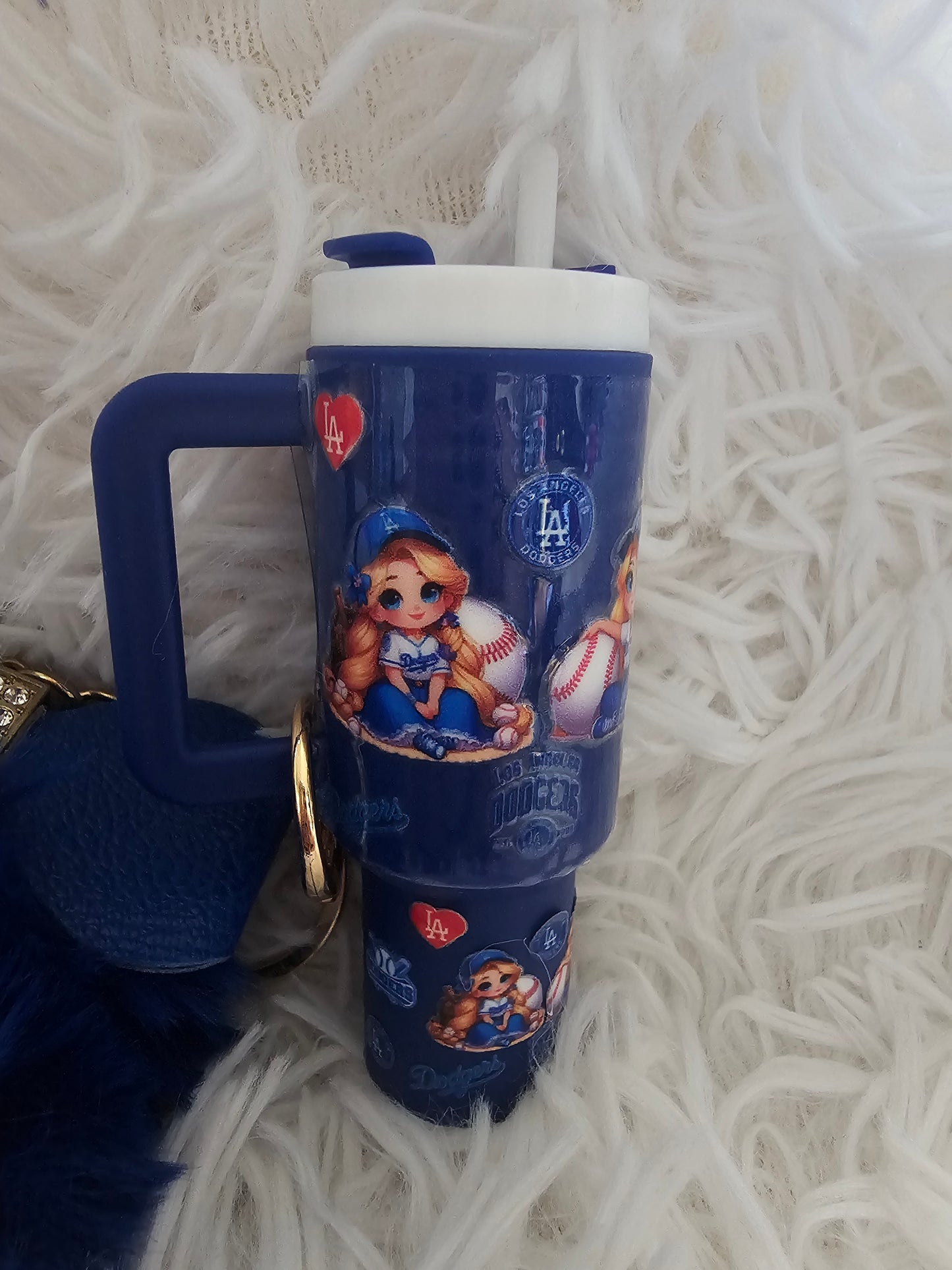 Dodgers mini tumbler keychain