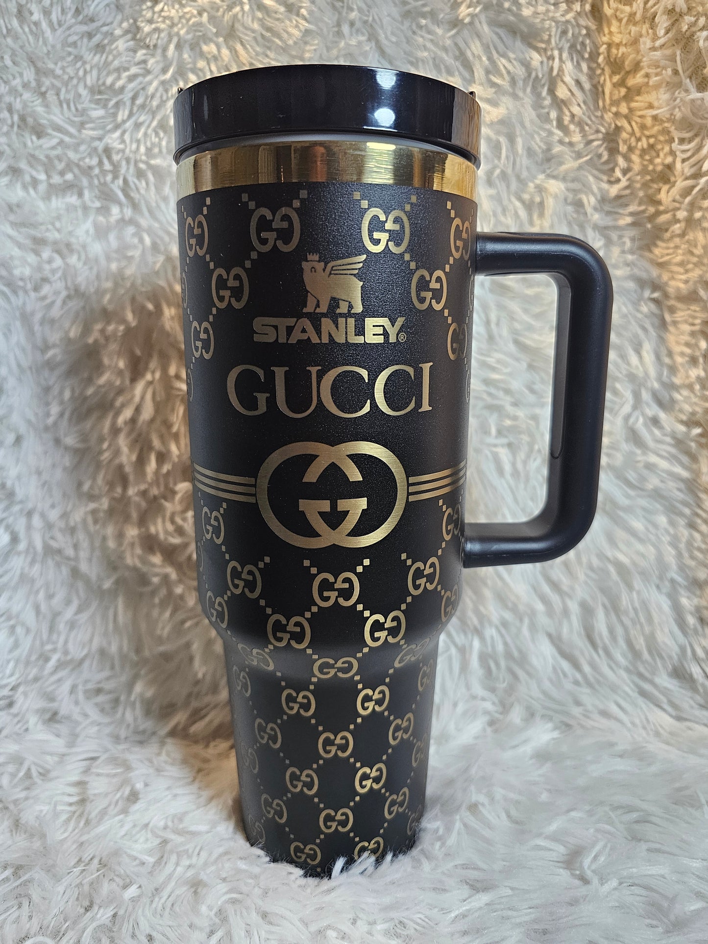 Stanley x Gucci-Inspired 40oz Tumbler – Midnight Luxe Edition