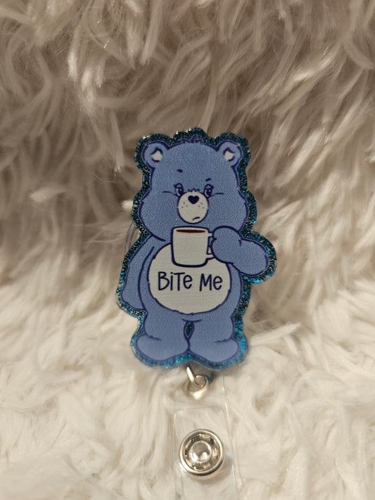 “Bite Me” Bear Badge Reel